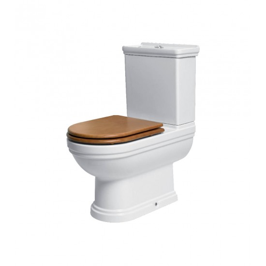 Λεκάνη Επιδαπέδια NOBLE-GALΑ G5161085/5161001 68 εκ. Vintage Οριζόντιας Αποχέτευσης με Κάλυμμα Ξύλινο